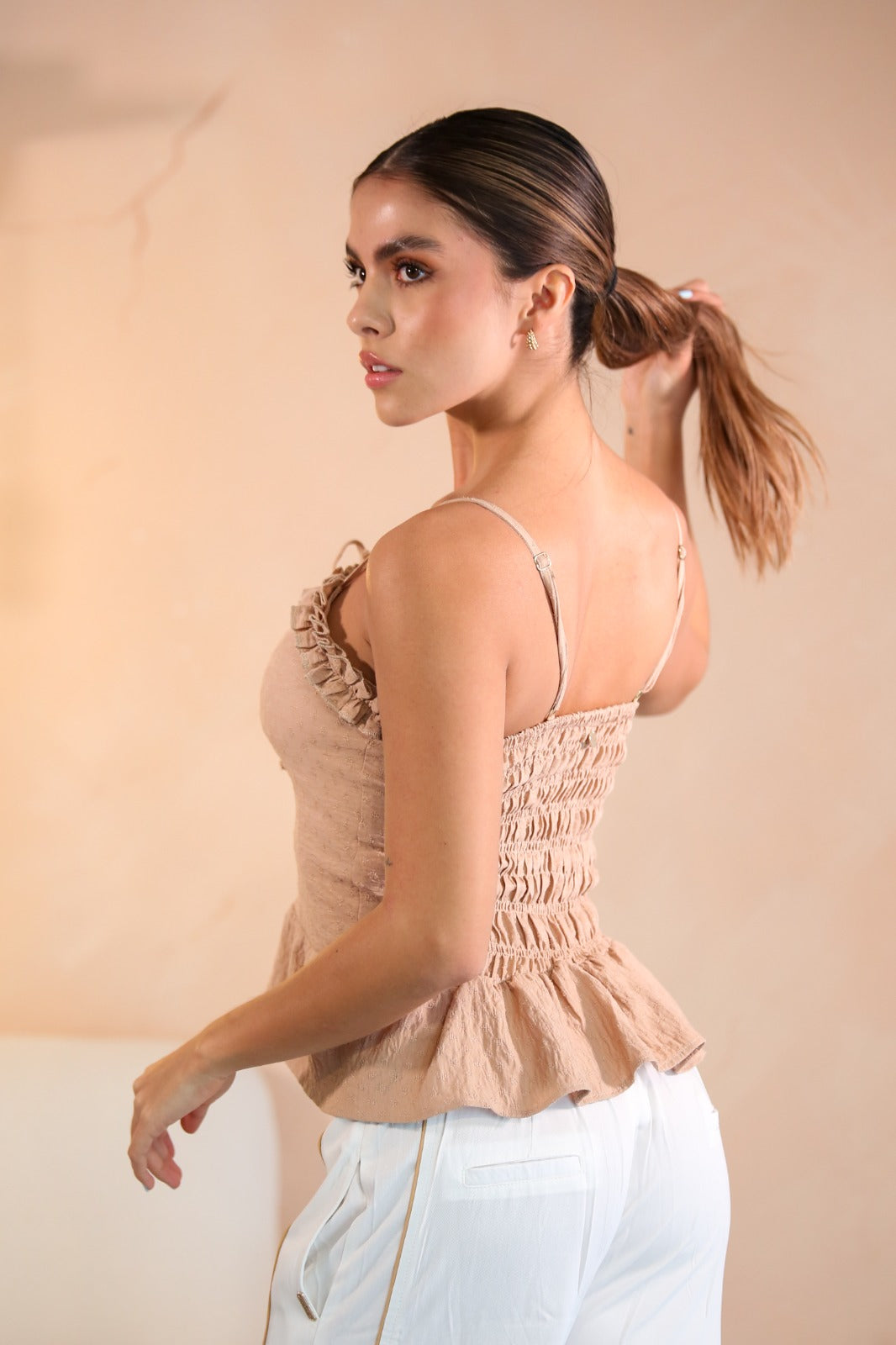 Blusa tiras fruncida R- 11943