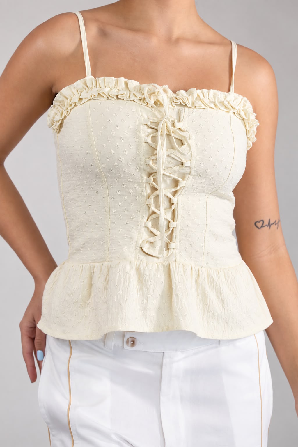 Blusa tiras fruncida R- 11943
