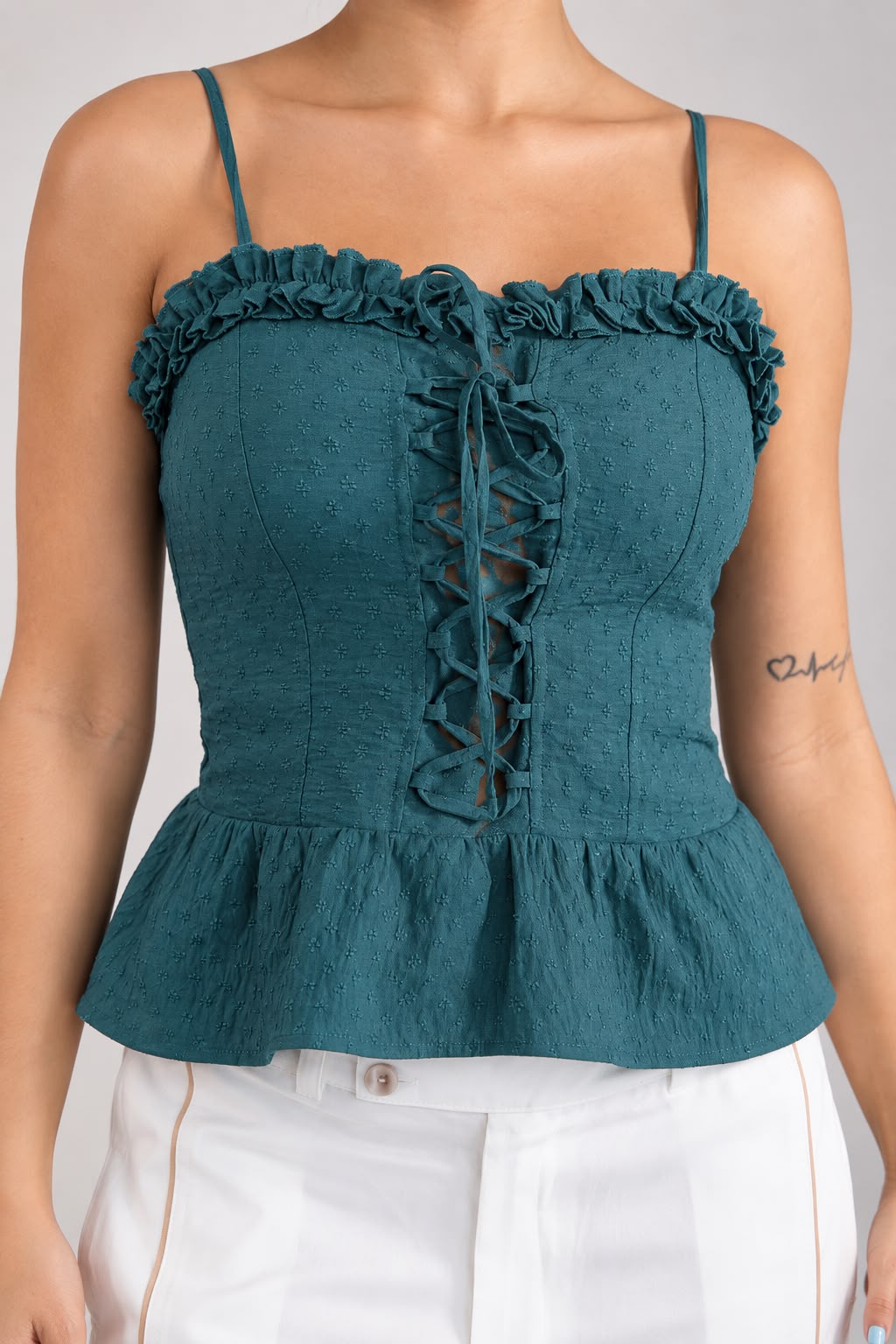 Blusa tiras fruncida R- 11943