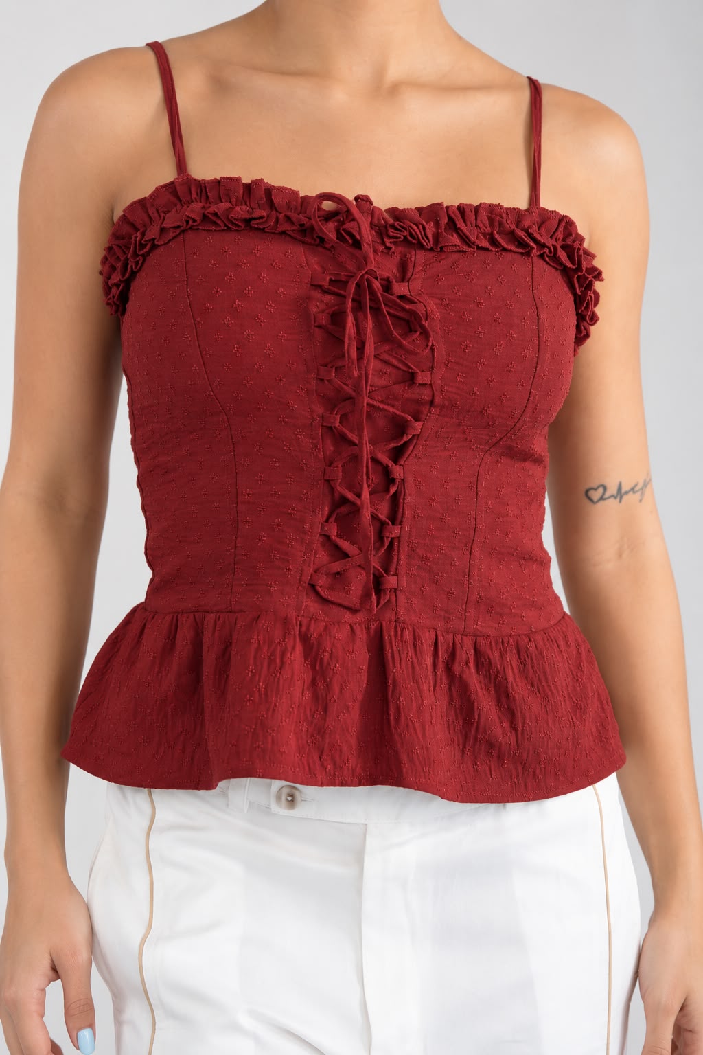 Blusa tiras fruncida R- 11943