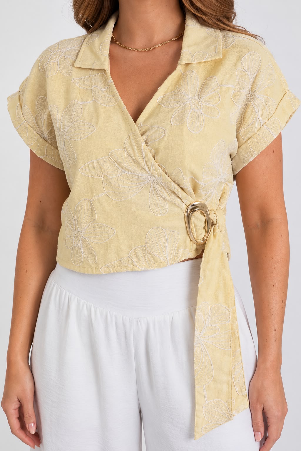Blusa cruzada hebilla R- 11986