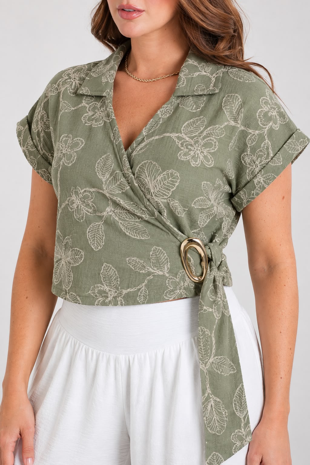 Blusa cruzada hebilla R- 11986