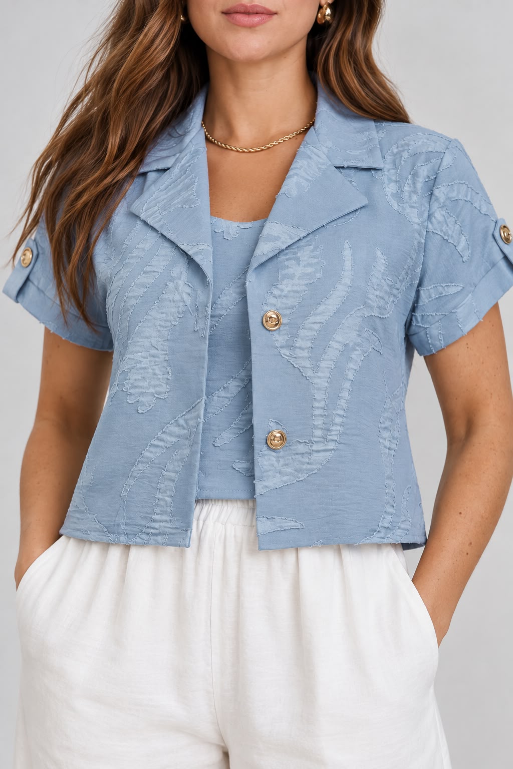 Camisa jacqard R-12081