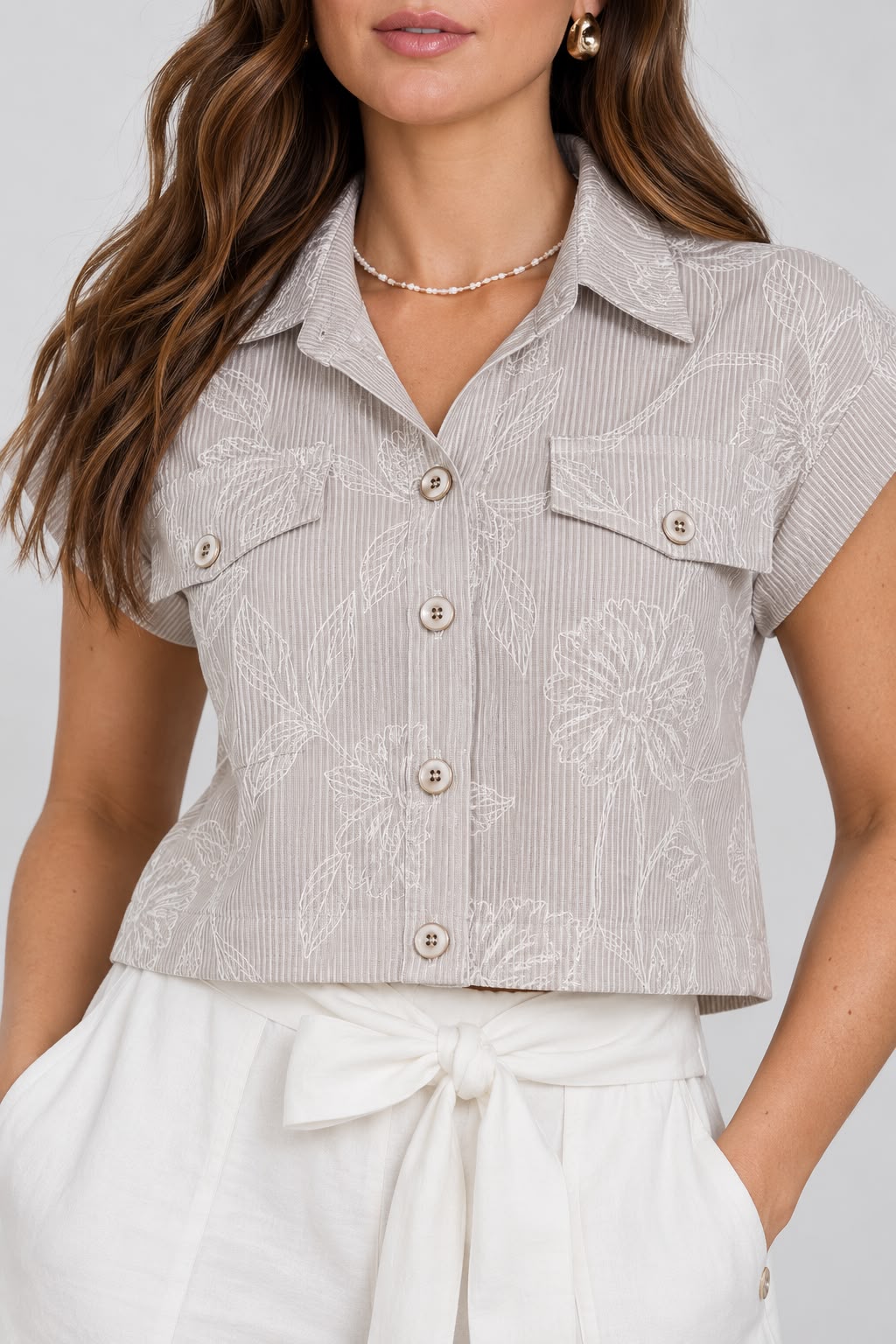 Blusa crop camisera R-12099