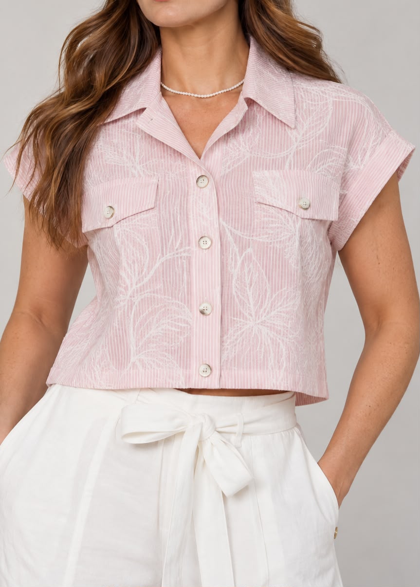Blusa crop camisera R-12099